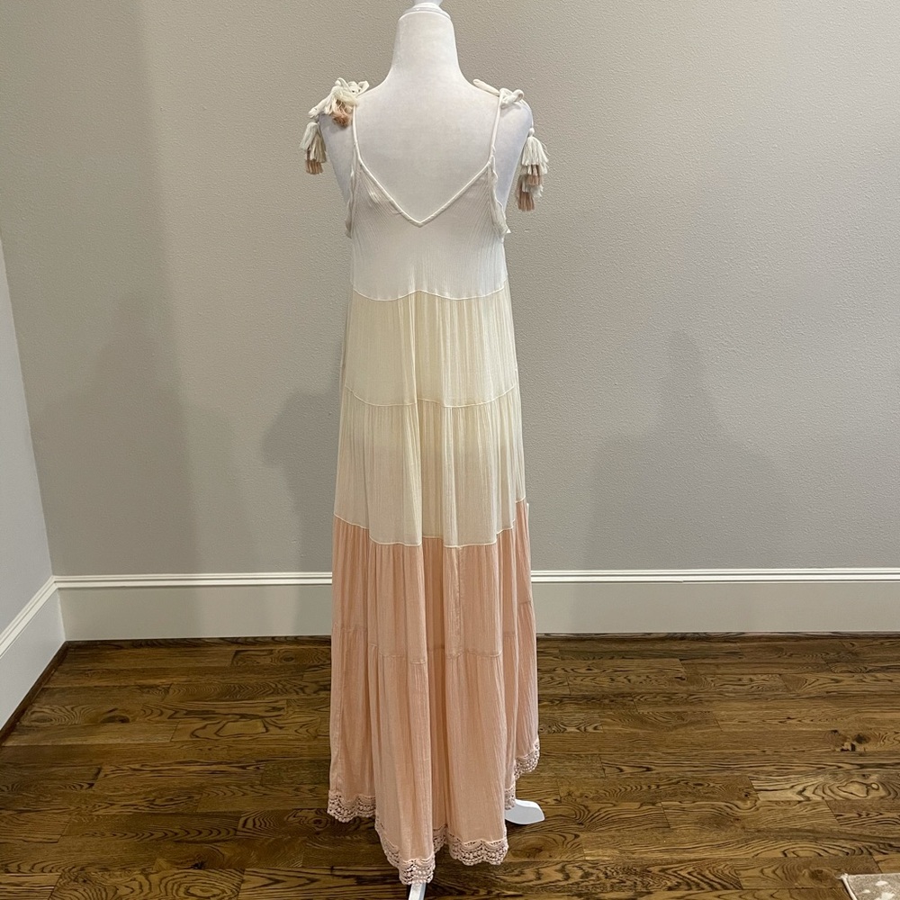 Sun & Shadow Cotton Color Block Maxi Dress/Cover … - image 7